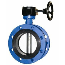 Ductile Iron Body and Disc Double Flange Butterfly Valve